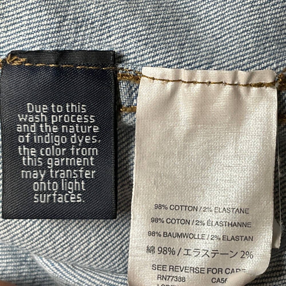 J.Crew Denim Jacket Women L Blue Cropped Trucker Classic Boho Minimalist - Picture 7 of 10